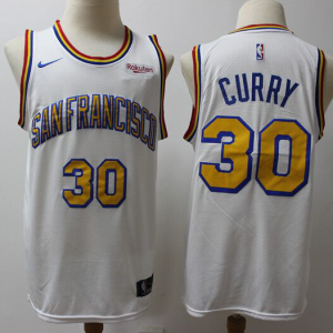 NBA San Francisco Warriors #30 Stephen Curry White Nike Jersey