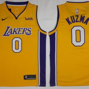 Nike NBA Los Angeles Lakers #0 Kuzma Yellow Jersey