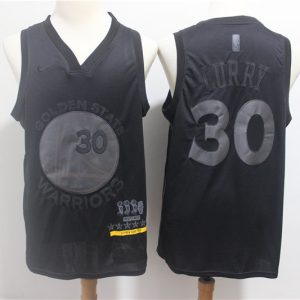 Warriors #30 Stephen Curry 2019 new black MVP Honorary Edition Jersey