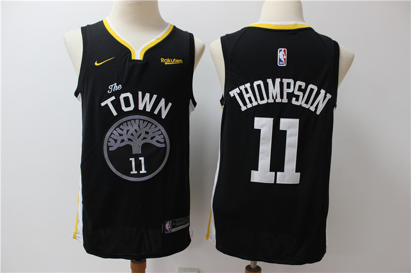Warriors #11 Klay Thompson Black Swingman Icon Edition 2019-2020 Jersey