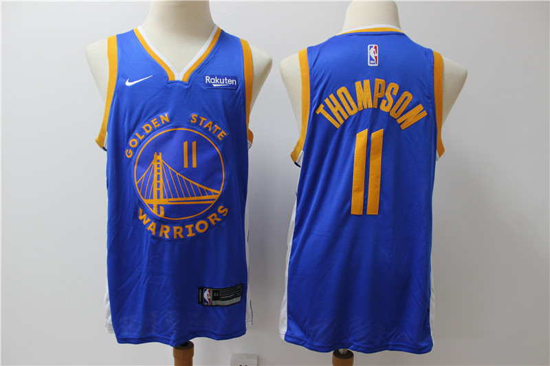 Warriors #11 Klay Thompson Blue Swingman Icon Edition 2019-2020 Jersey