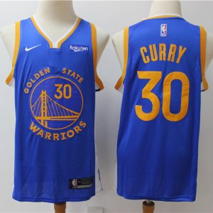 Warriors #30 Stephen Curry Blue Swingman Statement Edition 2019-2020 Jersey