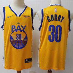 Warriors #30 Stephen Curry Gold Swingman Statement Edition 2019-2020 Jersey
