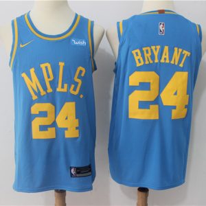 Nike Lakers #24 Bryant Blue Throbwack Jersey