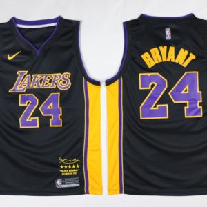Nike NBA Los Angeles Lakers #24 Bryant Black Jersey