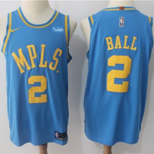 Nike NBA Los Angeles Lakers #2 Ball Blue Jersey