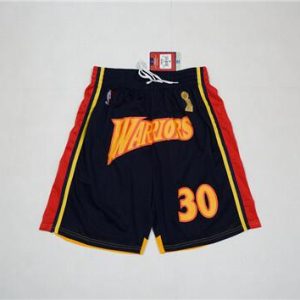 NBA Golden State Warriors #30 Steph Curry Black Shorts