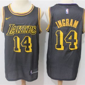 NBA Los Angeles Lakers #14 Ingram Black City Jersey