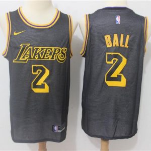 NBA Los Angeles Lakers #2 Ball Black City Jersey