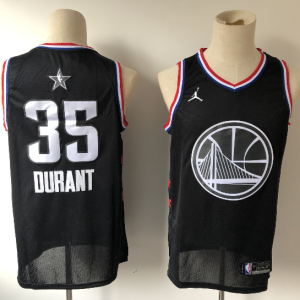 NBA Golden State Warriors #35 Durant 2019 All-Star Black Swingman Men Jersey