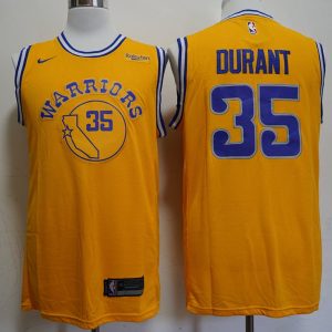 Nike Golden State Warriors City Edition Swingman  #35 Durant Yellow Jersey