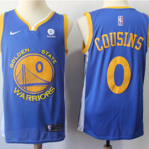 Nike NBA Golden State Warriors #0 Cousins Blue New Jersey
