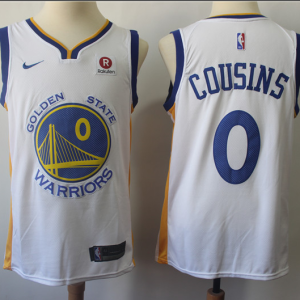 Nike NBA Golden State Warriors #0 Cousins White New Jersey