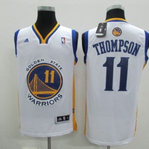 NBA Golden State Warriors #11 Thompson White Jersey