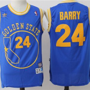 NBA Golden State Warriors #24 Barry Blue Throwback Jersey