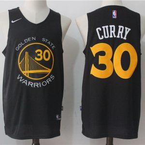 NBA Golden State Warriors #30 Curry Black New Jersey