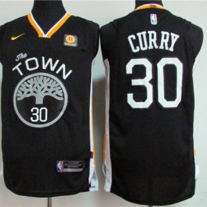 Nike NBA Golden State Warriors #30 Curry Black New Jersey