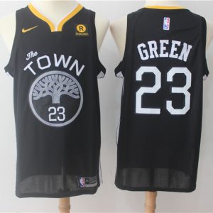 Nike NBA Golden State Warriors #23 Green Black Game Jersey