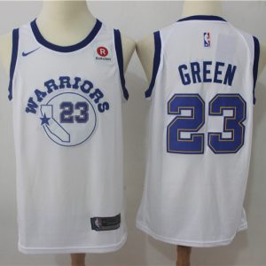 Nike NBA Golden State Warriors #23 Green White Game Jersey