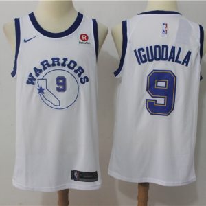 Nike NBA Golden State Warriors #9 Iguodala White Game Jersey