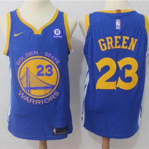 Nike NBA Golden State Warriors #23 Green Blue Jersey
