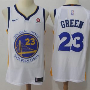 Nike NBA Golden State Warriors #23 Green White Jersey