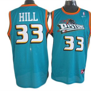 Detroit Pistons #33 Grant Hill green NBA Throwback Swingman jersey