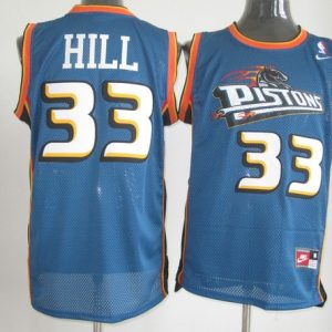 NBA Throwback Swingman #33 blue Grant Hill Detroit Pistons jersey