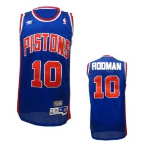 blue Richard Rodman Throwback NBA Detroit Pistons #10 Jersey