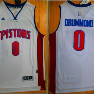 NBA Detroit Pistons #0 Drummond White Jersey