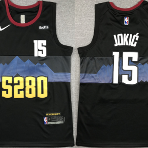 NBA Denver Nuggets #15 Nikola Jokic Black 2023 City Edition Stitched Basketball Jersey