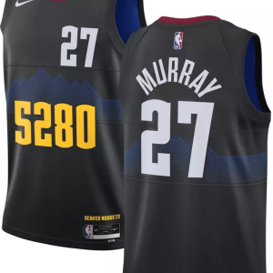 Men's Denver Nuggets #27 Jamal Murray Black 2023 City Edition Stitched Basketball Jersey