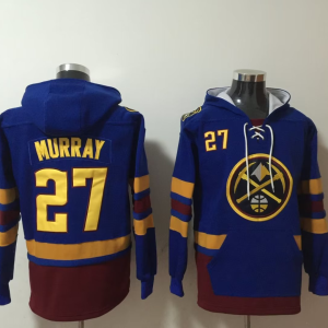 NBA Denver Nuggets #27 Jamal Murray Blue Ageless Must-Have Lace-Up Pullover Hoodie