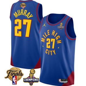 NBA Denver Nuggets #27 Jamal Murray Blue 2023 Nuggets Champions Patch And Finals Jersey