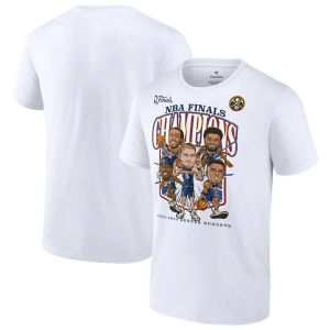 Men's Denver Nuggets White 2023 Finals Champions Celebration Parade T-Shirt
