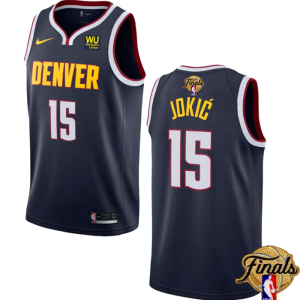 NBA Denver Nuggets #15 Nikola Jokic Navy 2023 Finals Icon Edition Stitched Basketball Jersey