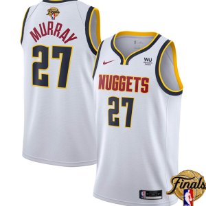 NBA Denver Nuggets #27 Jamal Murray White 2023 Finals Association Edition Stitched Jersey