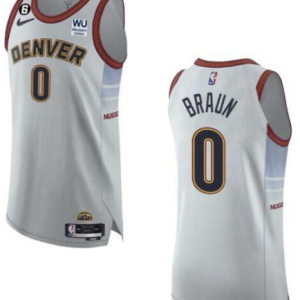 NBA Denver Nuggets #0 Christian Braun White 2022/23 City Edition Jersey