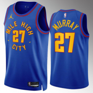 NBA Denver Nuggets #27Jamal Murray Blue 2022-23 Statement Edition Jersey