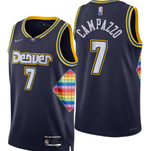 NBA Denver Nuggets #7 Facundo Campazzo Navy 2021/22 Swingman City Edition Jersey