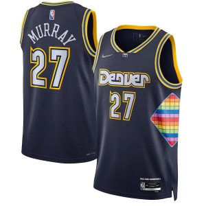 NBA Denver Nuggets #27Jamal Murray Navy 2021/22 Swingman City Edition Jersey