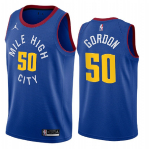NBA Denver Nuggets #50 Aaron Gordon Blue Statement Jersey