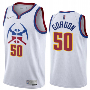 NBA Denver Nuggets #50 Aaron Gordon 2020-21 White Earned Edition Jersey