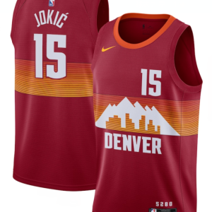 NBA Denver Nuggets #15 Nikola Jokic Red 2020/21 Swingman City Edition Jersey