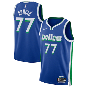 NBA Dallas Mavericks #77 Luka Doncic Blue 2022/23 City Edition Jersey