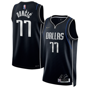 NBA Dallas Mavericks #77 Luka Doncic 2022 Black Select Series MVP Swingman Jersey