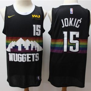 Men's NBA Denver Nuggets #15 Nikola Jokic 2019-20 City Jersey