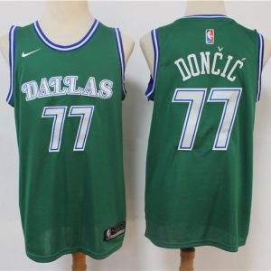 NBA Dallas Mavericks #77 Luka Doncic Green 2020 Classic Edition Jersey