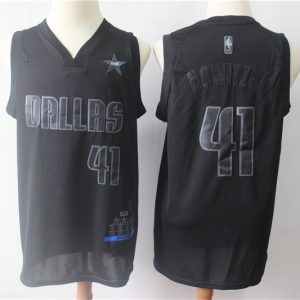 NBA Dallas Mavericks #41 Nowitzki 2019 new black MVP Honorary Edition Jersey