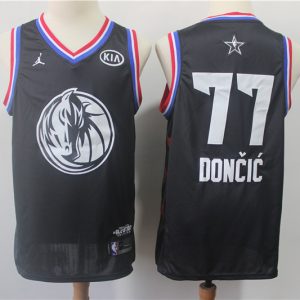 NBA Mavericks 77 Luka Doncic Anthracite 2018-19 City Edition Swingman Nike Men Jersey